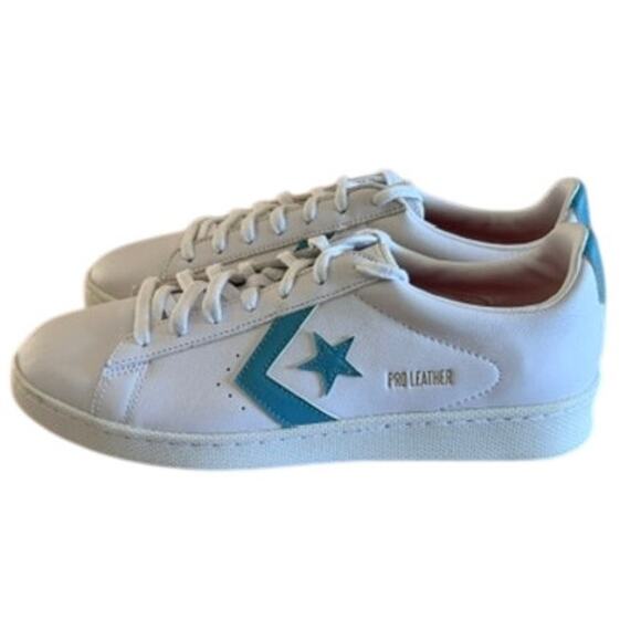 Converse Pro Leather Low Top Sneakers White Teal Leather Shoes Unisex main image 6